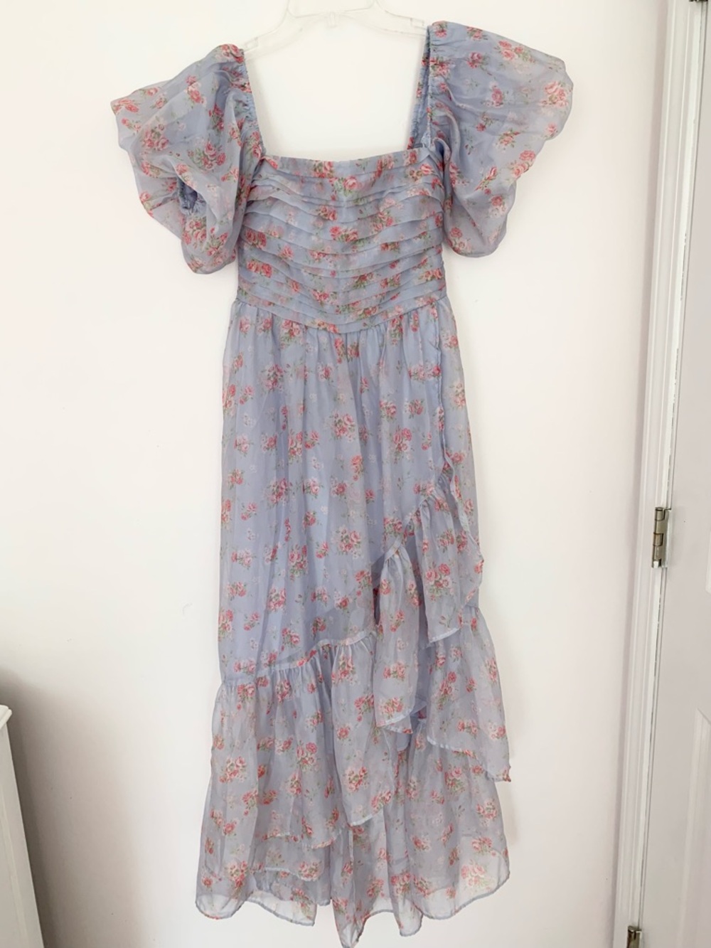 Abercrombie and Fitch Emerson Off-The-Shoulder Floral Drama Maxi Dress - Picture 4 of 11